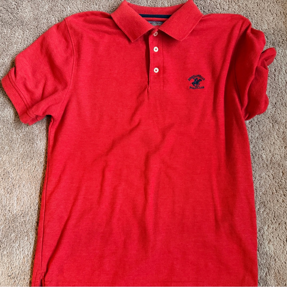 Beverly Hills Polo Club Vibrant Red Polo Shirt